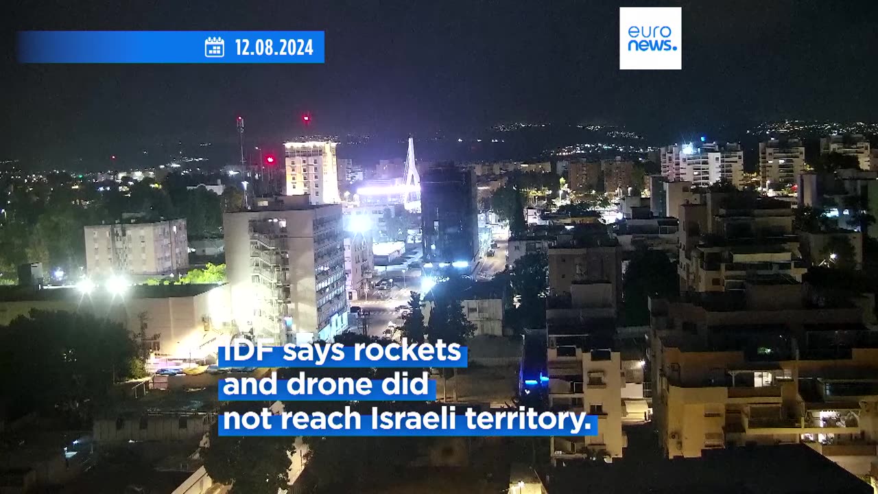 Explosions heard in Tel Aviv as Hamas targets the city with two rockets