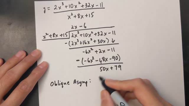 Grade 12 Math - Finding oblique asymptotes (lesson 5.2)