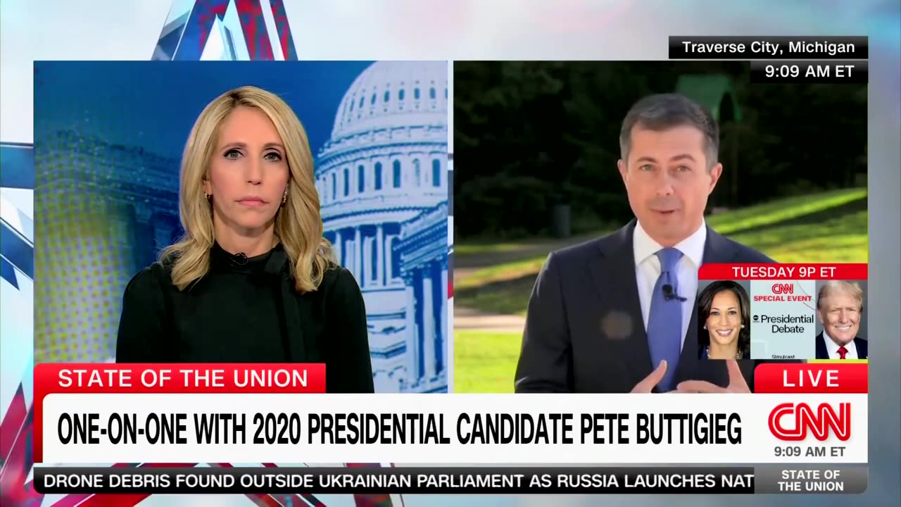 Dana Bash Presses Buttigieg Over Harris' Responsibility On Botched Afghanistan Withdrawal