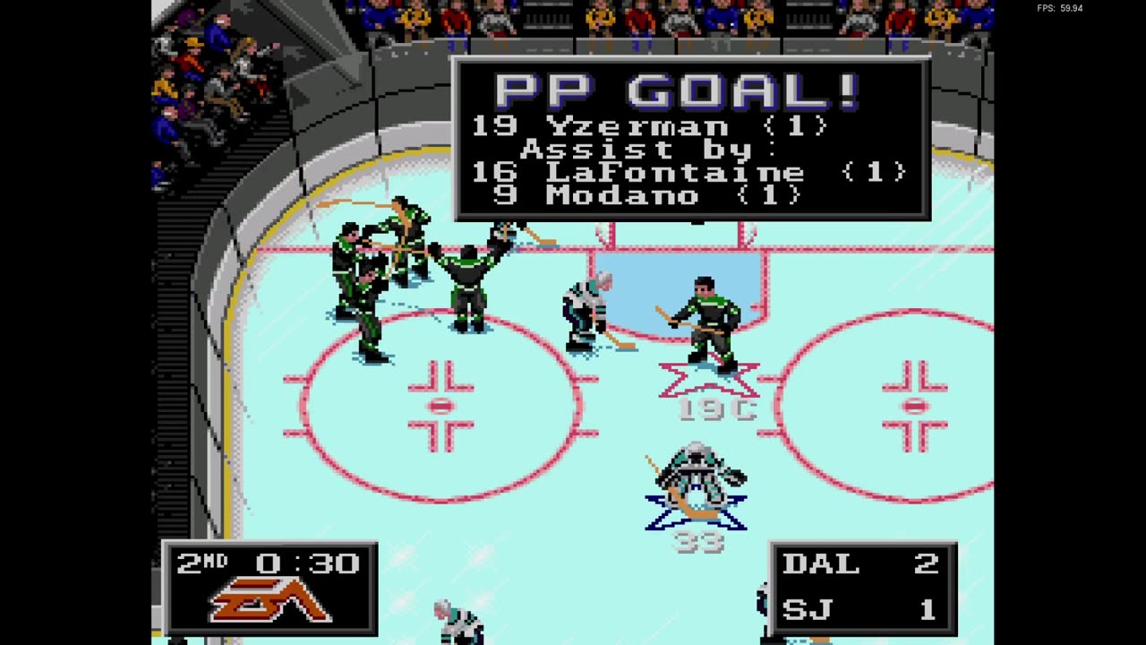 NHL '94 exi - Modano09 (DAL) at Len the Lengend (SJ) / Oct 3, 2024