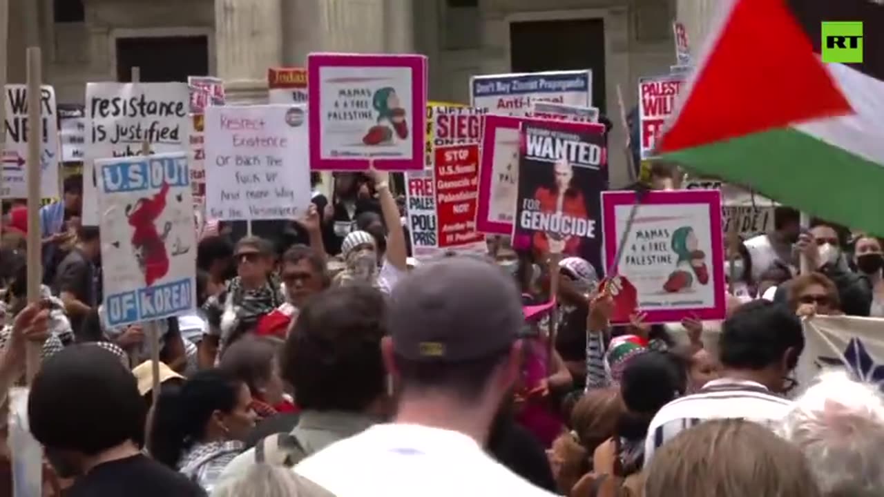 Protesters hit NYC streets ahead of Netanyahus UNGA speech.mp4