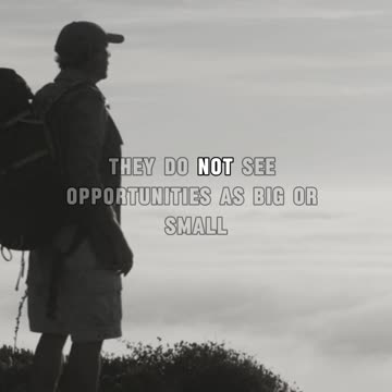 Never play with any opportunity you get