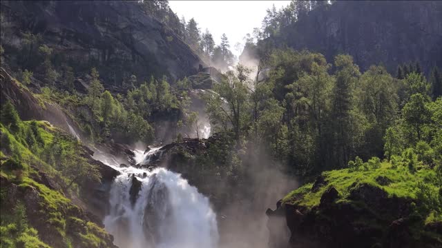 latefossen is one of the most visited waterfalls in norway