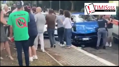 Muere un niño de 5 años en Roma en un choque con el Lamborghini de unos youtubers