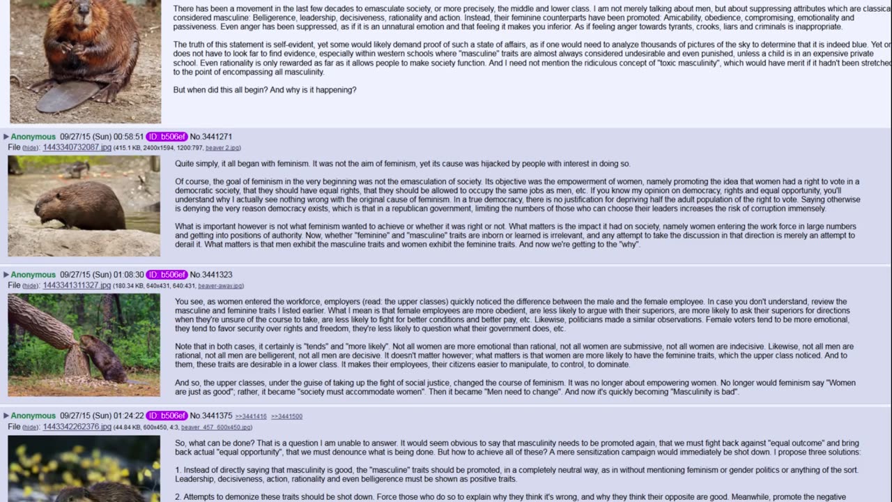 Beaver Transcript: On emasculation