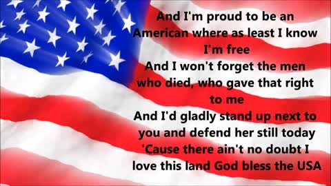 Lee Greenwood - God Bless The USA (Lyrics)