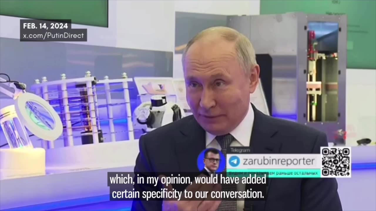 Putin Says The Tucker Carlson Interview Lacked Tough Questions