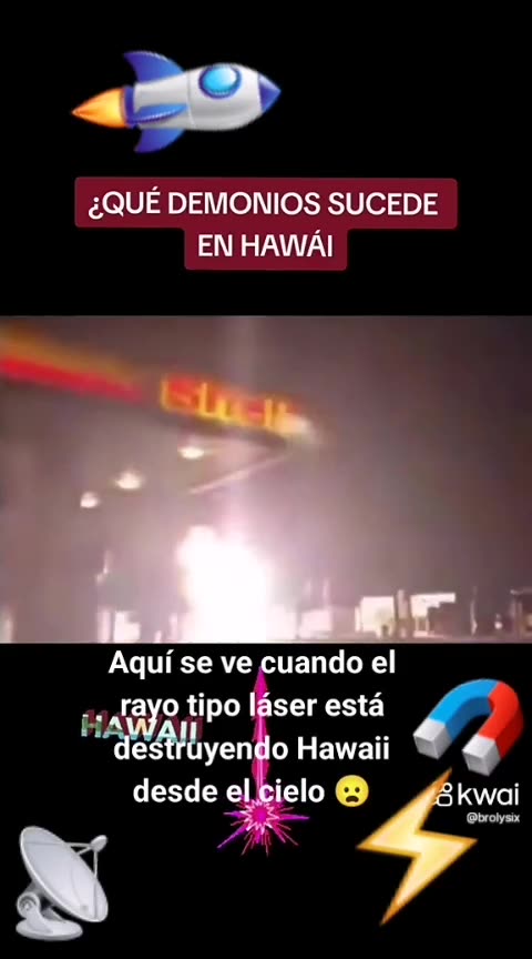 Hawaii, atacado desde arriba por rayo tipo laser. No es incendio, no es cambio climatico.