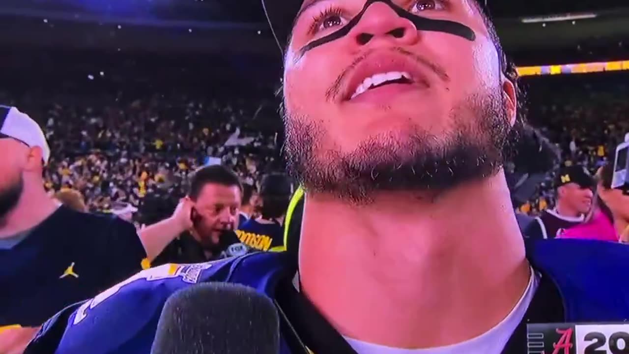 Michigan's Blake Corum Sent His Team to the National Championship, Thanks God After the Game