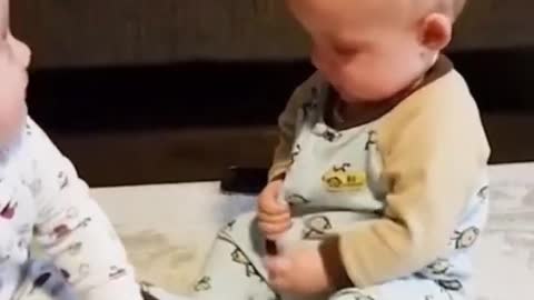 Funny Baby Videos playing # Short #2