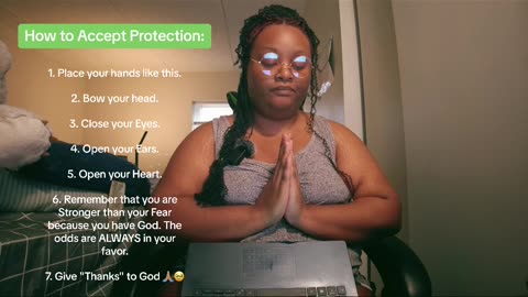 Prayer for Protection. On Screen Instructions for Follow Along