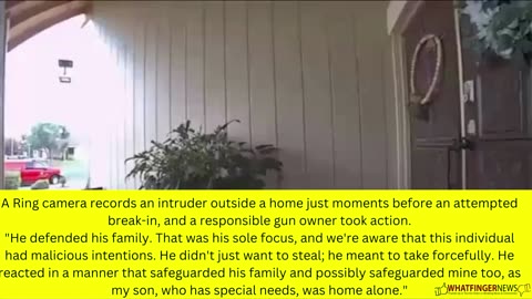 A Ring camera records an intruder outside a home just moments before an attempted break-in
