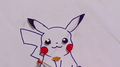 Glass Painting _ Pikachu Drawing #shorts #painting #youtubeshorts.mp4