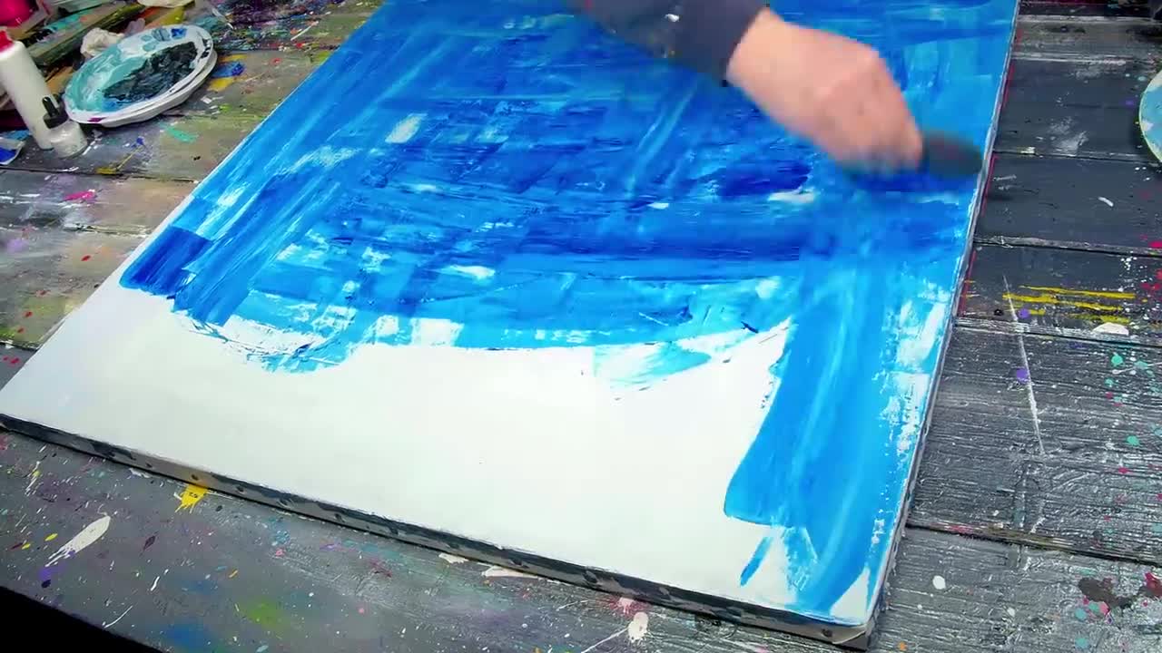 Colorful Pop Art / Abstract Painting Demo With Stencils | Peace