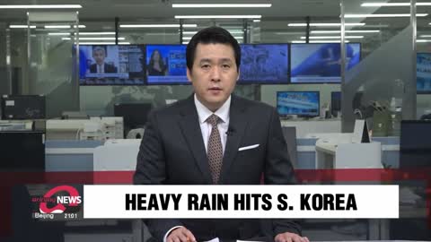 Heavy rain pounds S. Korea on Monday; rainfall to persist for several days