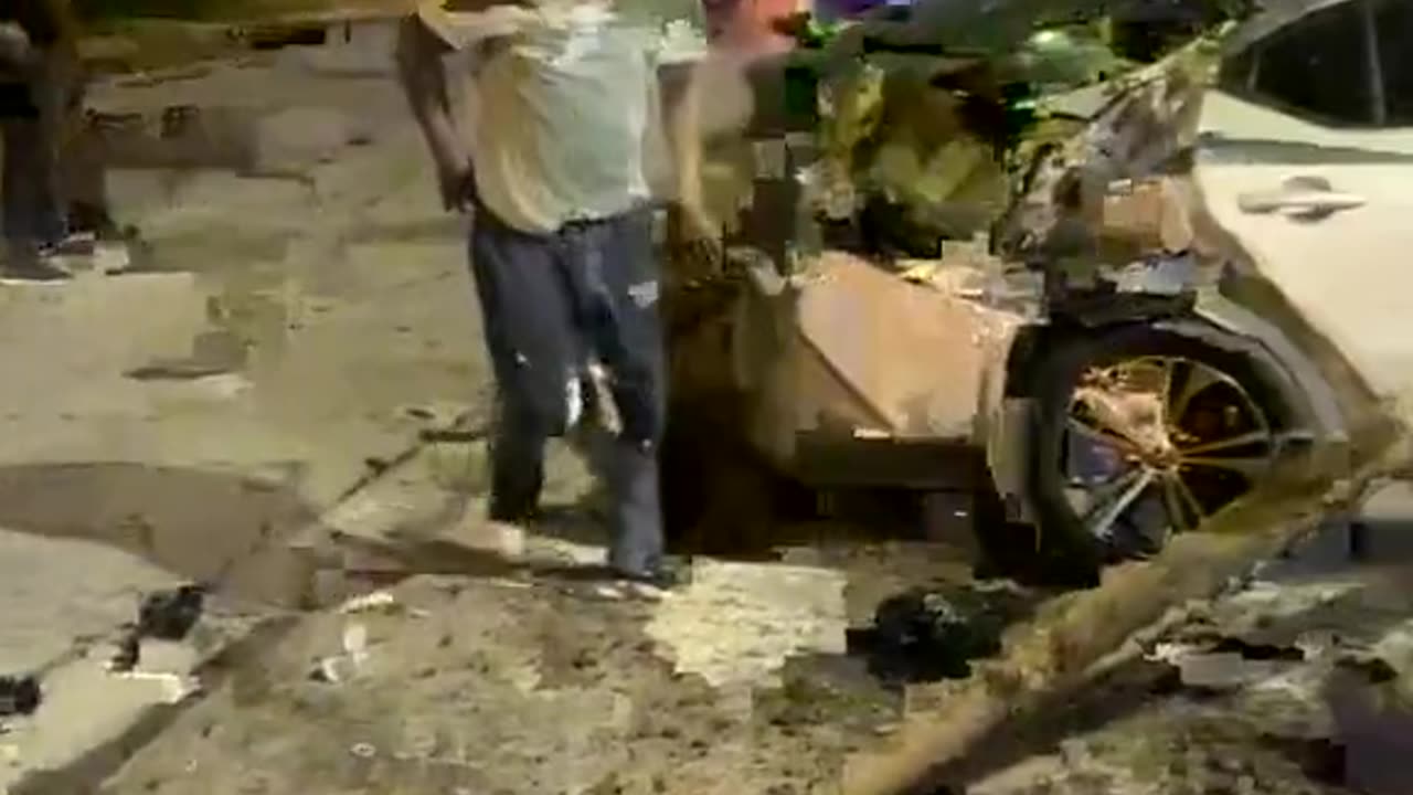 Pickup Truck Launched Into Four Parked Cars, Injuring Two In Houston, Texas