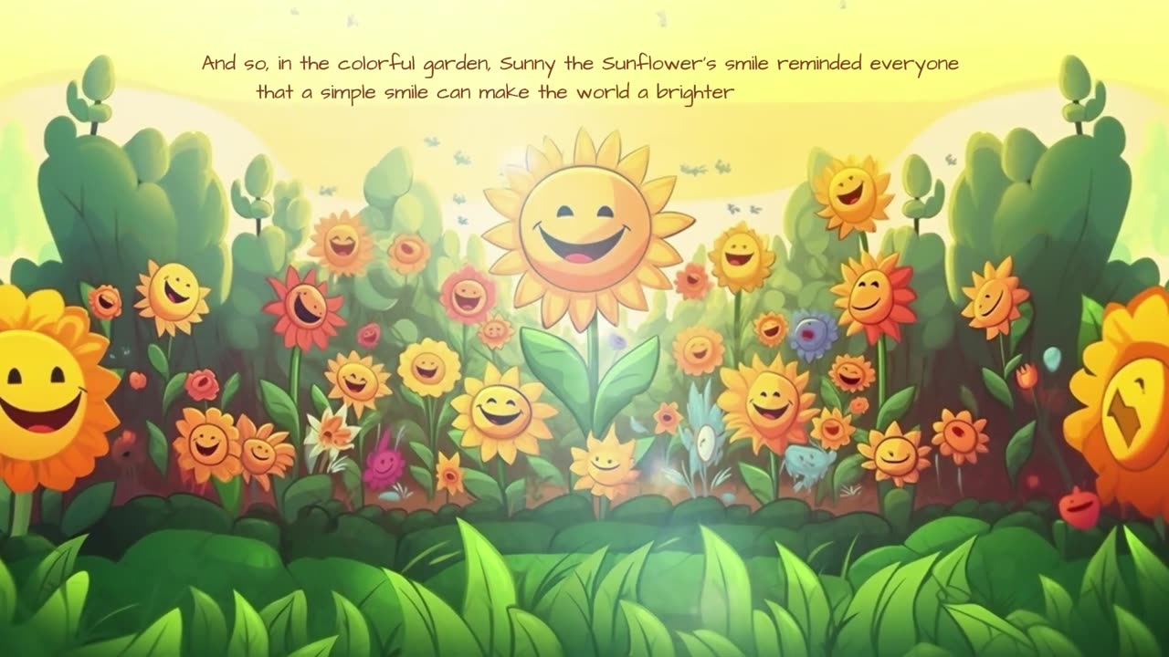 Sunny The Sunflower''s Smile Spreading Happine