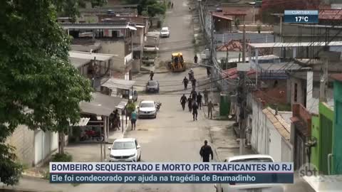 Bombeiro é sequestrado e morto por traficantes no RJ | SBT Brasil (17/11/22)