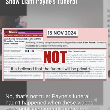 Fact Check: Videos On Social Media Through Mid-November 2024 Do NOT Show Liam Payne's Funeral