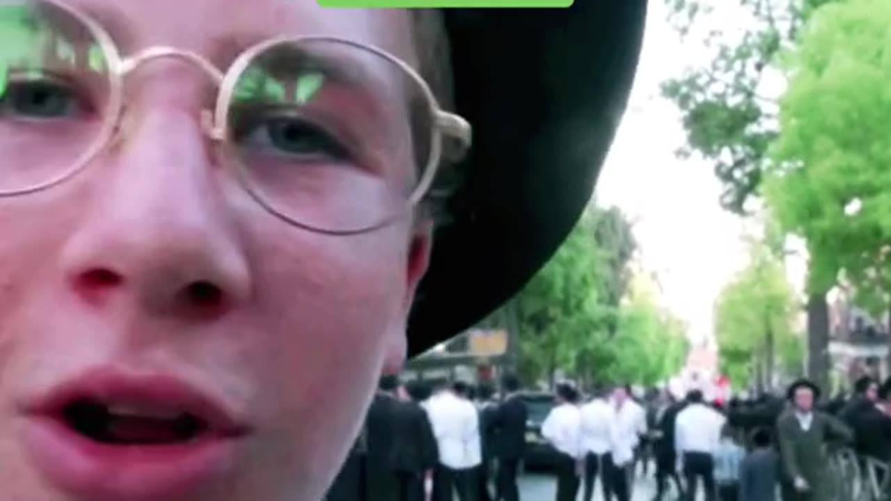 Orthodox Jewish men on the streets of Jerusalem protesting