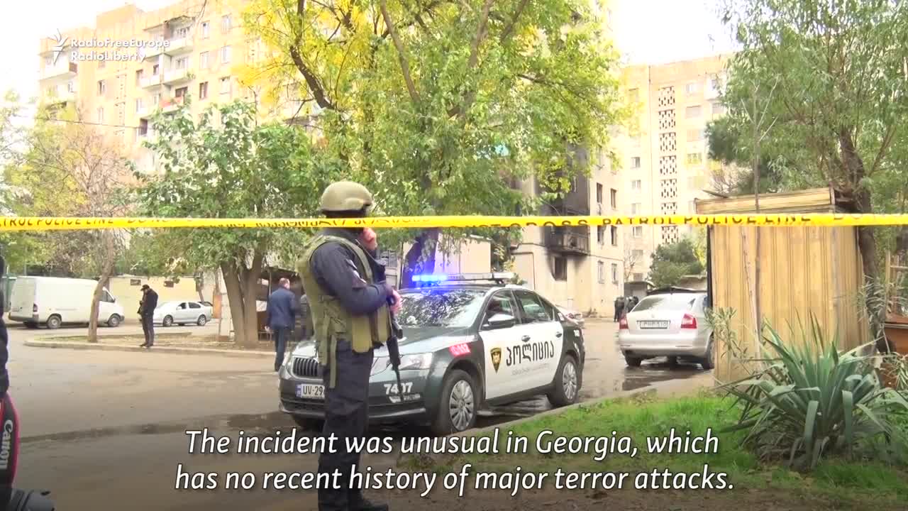 Troops Guard Scene Of Georgian Gun Battle