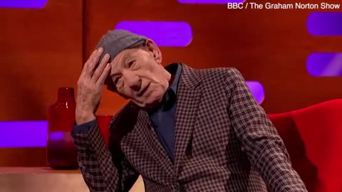 Ian McKellen's innuendo joke as Graham Norton asks him to take it off