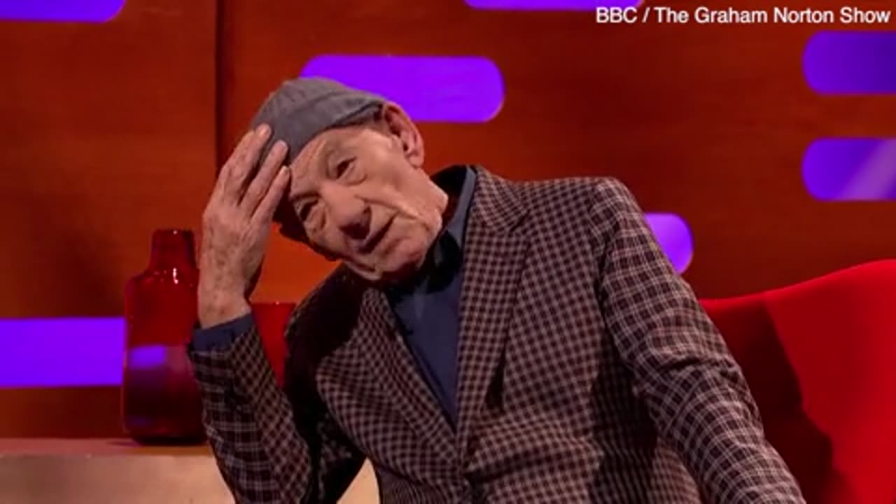 Ian McKellen's innuendo joke as Graham Norton asks him to take it off