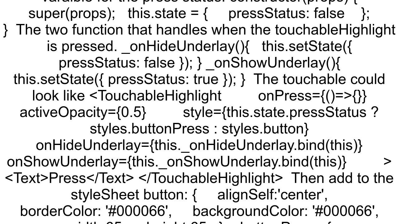 Changing styles onPress event React Native