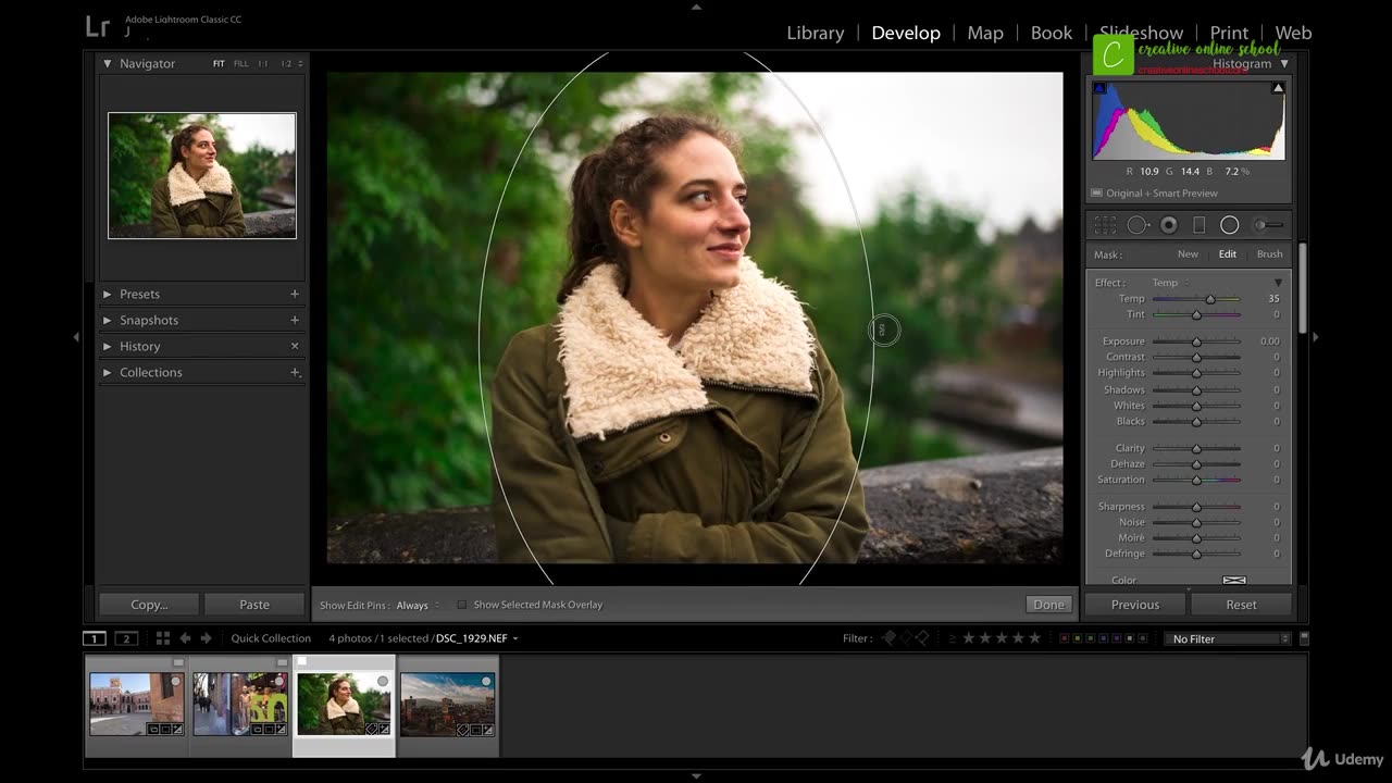 Adobe Lightroom Working with Radial Filter Chapter 9