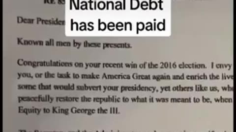 National Debt Paid?