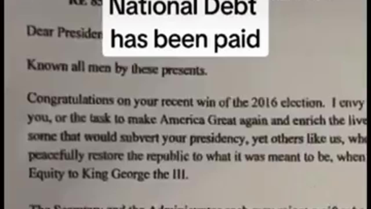 National Debt Paid?