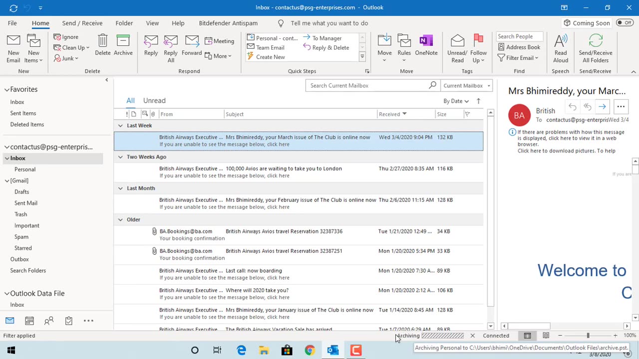 How to Archive Emails in Outlook