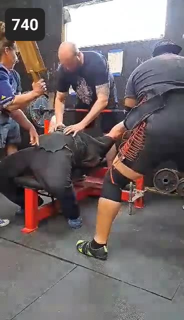 740 lb 2 board press 2/19/23