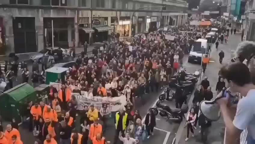 Protests in Italy have been happening all week.