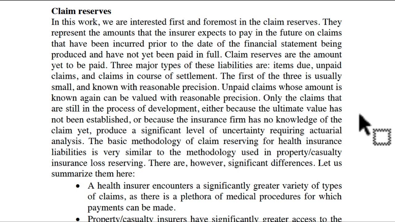 Lecture for July 17, 2022: Basics of IBNR reserves in the context of health insurance