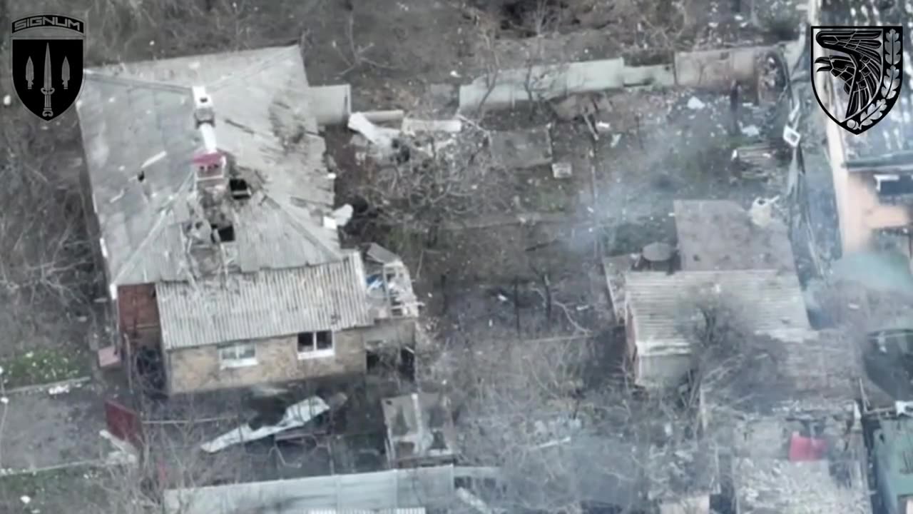 Mortar Shell Lands in the Middle of Russian Compound