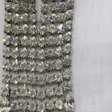 Rhodium Plated Stunning Brooch with Baguette Stones. Made with Swarovski Crystal