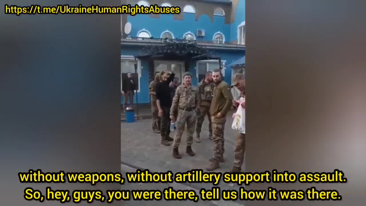 We refuse to shoot our own! Surviving AFU (Armed Forces of Ukraine) marines fleeing the front line after one of the recent AFU offensives.