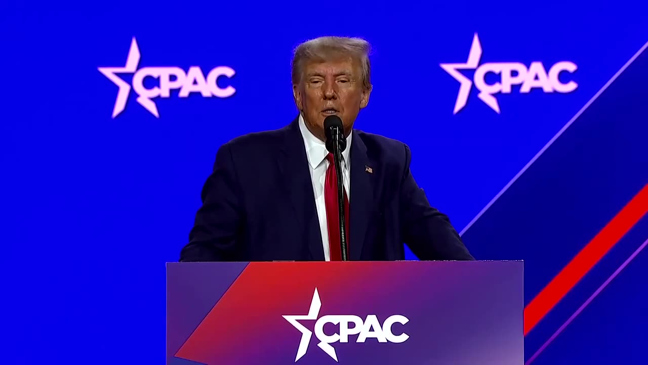 President Donald Trump at CPAC