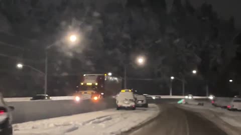 Abandoned Vehicles Litter Oregon Highway After Epic Blizzard