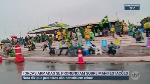 Forças Armadas condenam excessos em manifestações | SBT Brasil (11/11/22)