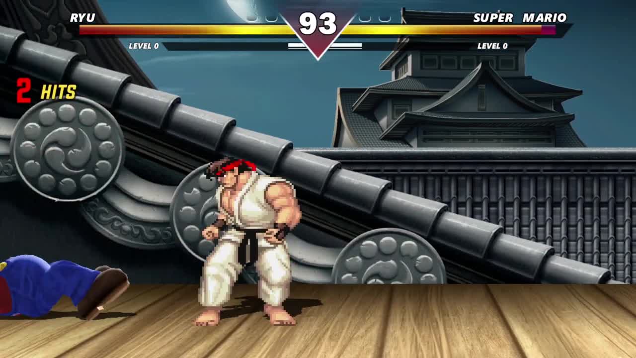 RYU VS SUPER MARIO - HIGH LEVEL INSANE FIGHT!