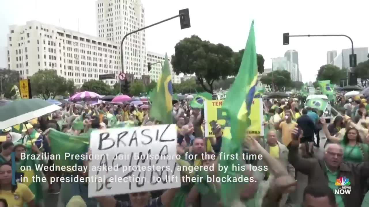 Brazil's Bolsonaro Tells Protesters To Lift Blockades