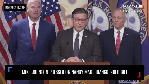 Mike Johnson Pressed On Nancy Mace Transgender Bill