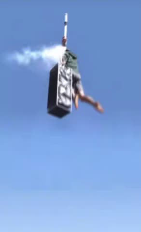 He wanted to take a picture but he went up to space.