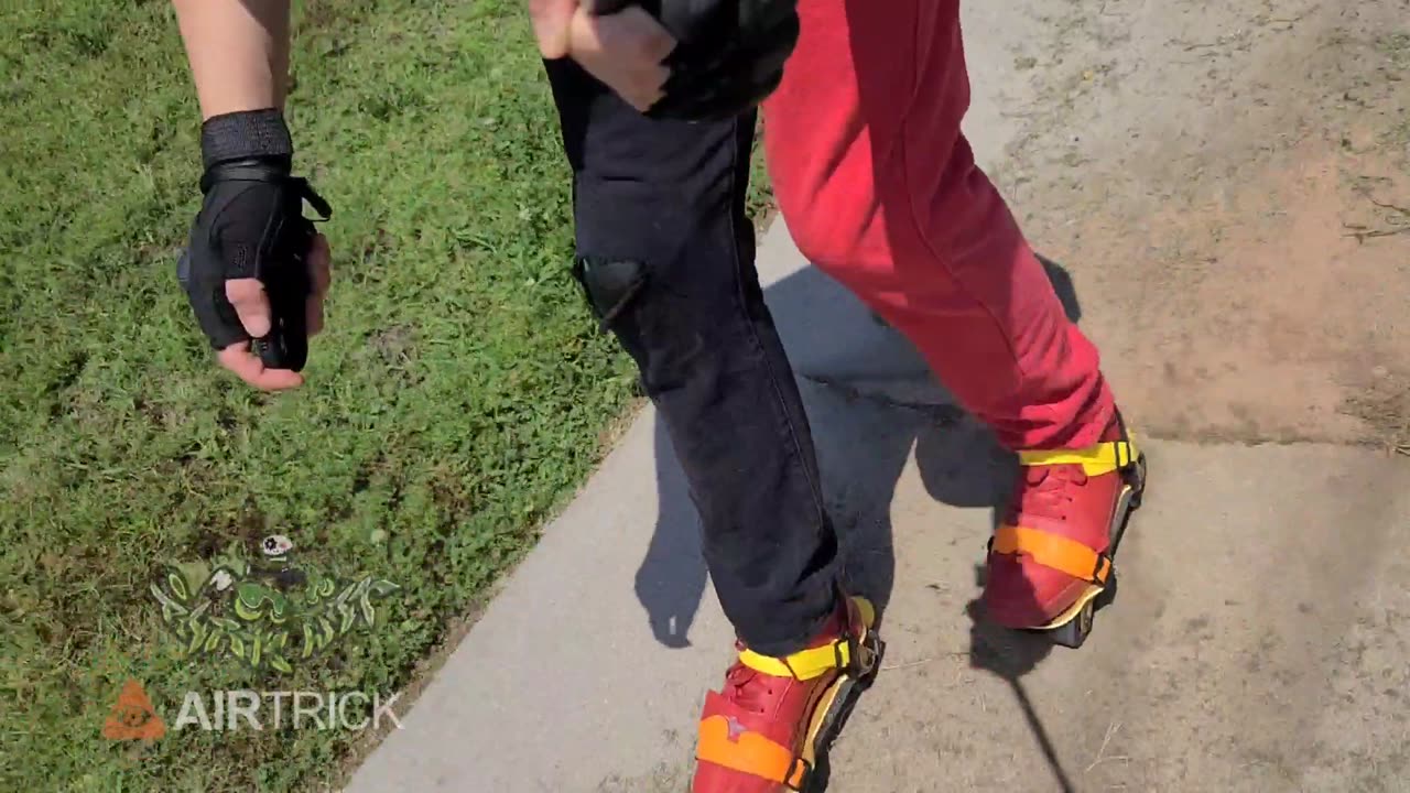 AIRGEAR IRL! Reviewing AIRTRICK E SKATES! First IRL STORMRIDER!