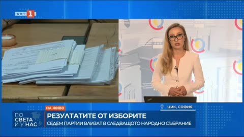 При 64,06% обработени протоколи 7 партии влизат в 50-ото Народно събрание (обновява се)