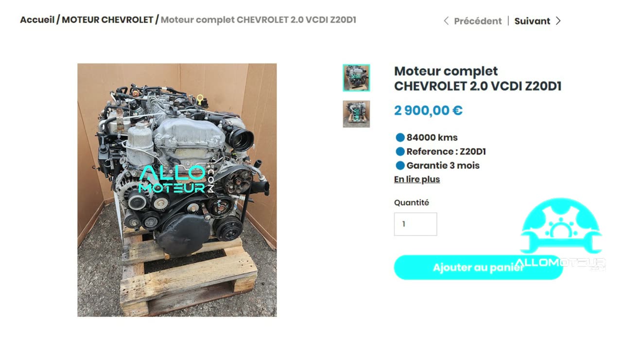 ALLOMOTEUR.COM - Moteur complet CHEVROLET 2.0 VCDI Z20D1
