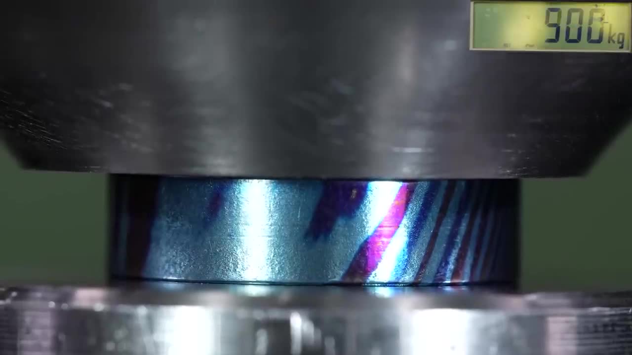 How Strong Is Tungsten Ring? Hydraulic Press Test!3