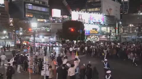 Japan Celebrates on the street | Japan vs Germany